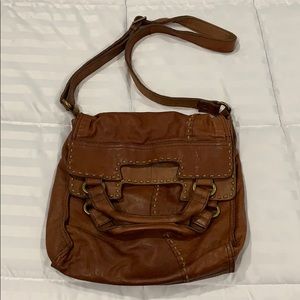 Brown leather Lucky Brand bag
